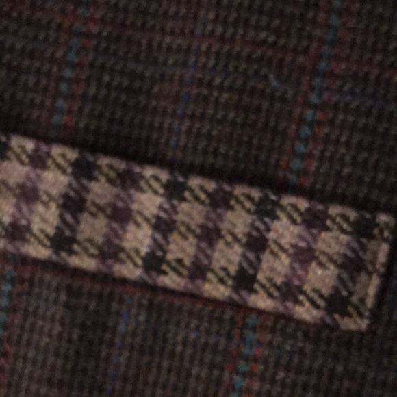 The Limited Vintage Patchwork Tweed Houndstooth Plaid Blazer Size Medium M - Picture 6 of 15